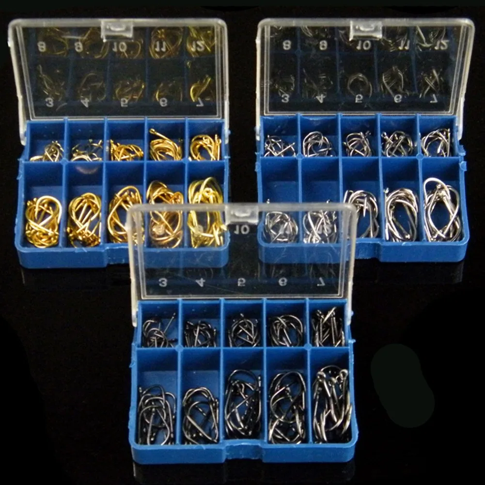 100pcs 3-12# Carbon Steel Fly Barb Fishing Hooks Fly Tying Fishing Hooks Silver Black Gold Freshwater Carp Fishhooks Tackle
100pcs 3-12# Carbon Steel Fly Barb Fishing Hooks Fly Tying Fishing Hooks Silver Black Gold Freshwater Carp Fishhooks Tackle
