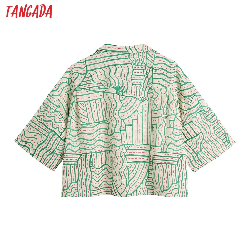 Tangada 2021 Women Geometry Print Blouse Short Sleeve Chic Female Lady Shirt Blusas Femininas BE112
Tangada 2021 Women Geometry Print Blouse Short Sleeve Chic Female Lady Shirt Blusas Femininas BE112