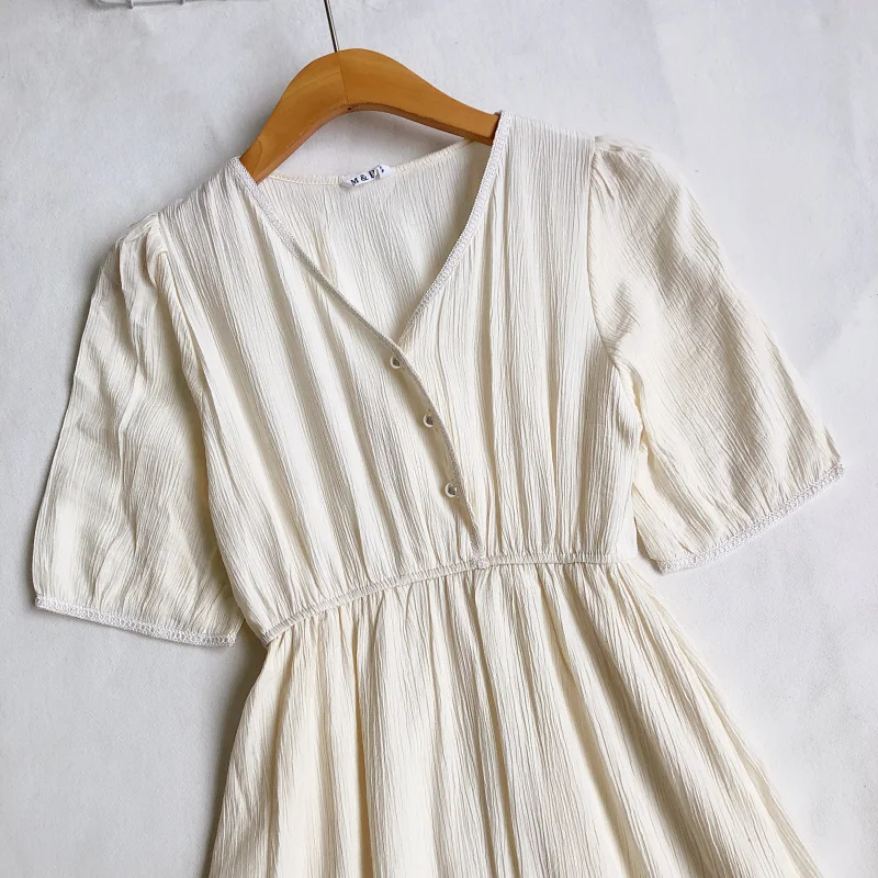 YIZZHOY Summer New Arrival Office Ladies Elegant Short Sleeve V-neck Long Dress Solid High Waist A-line Slim Dresses
YIZZHOY Summer New Arrival Office Ladies Elegant Short Sleeve V-neck Long Dress Solid High Waist A-line Slim Dresses