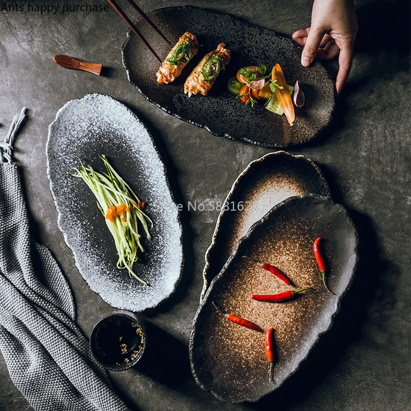 Oval Ceramic Plate High Capacity Fish Dumpling Dish Household Shallow Tray Restaurant Japanese-style Hotel Irregular Tableware
Oval Ceramic Plate High Capacity Fish Dumpling Dish Household Shallow Tray Restaurant Japanese-style Hotel Irregular Tableware