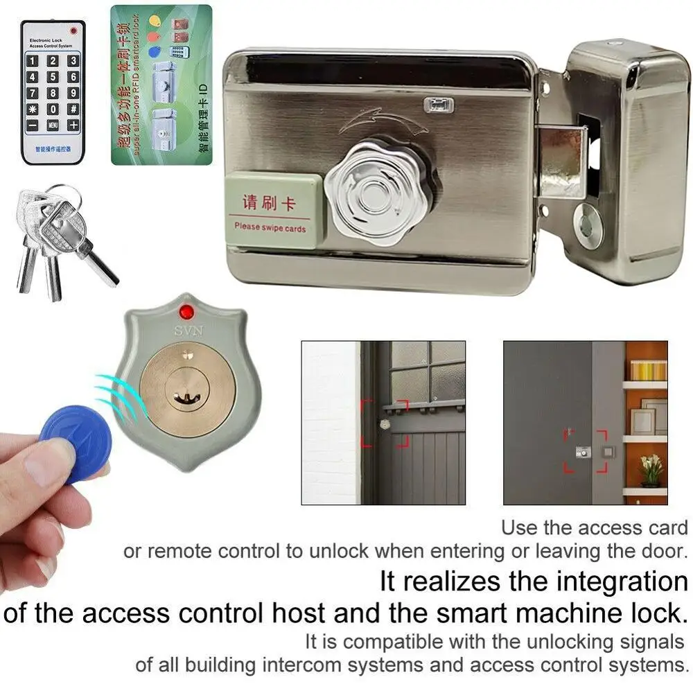 HD Video Intercom ID Card Lock Electric Lock for Apartment Home Electric Lock Access Control System
HD Video Intercom ID Card Lock Electric Lock for Apartment Home Electric Lock Access Control System