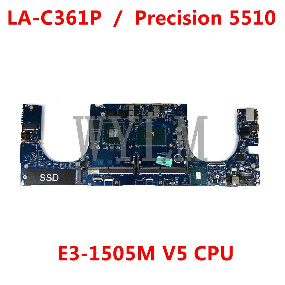 

LA-C361P Mainboard MFor Dell Precision 5510 Laptop Motherboard WWKNF CN-0WWKNF w/ E3-1505M V5 CPU M1000M GPU 100% well work