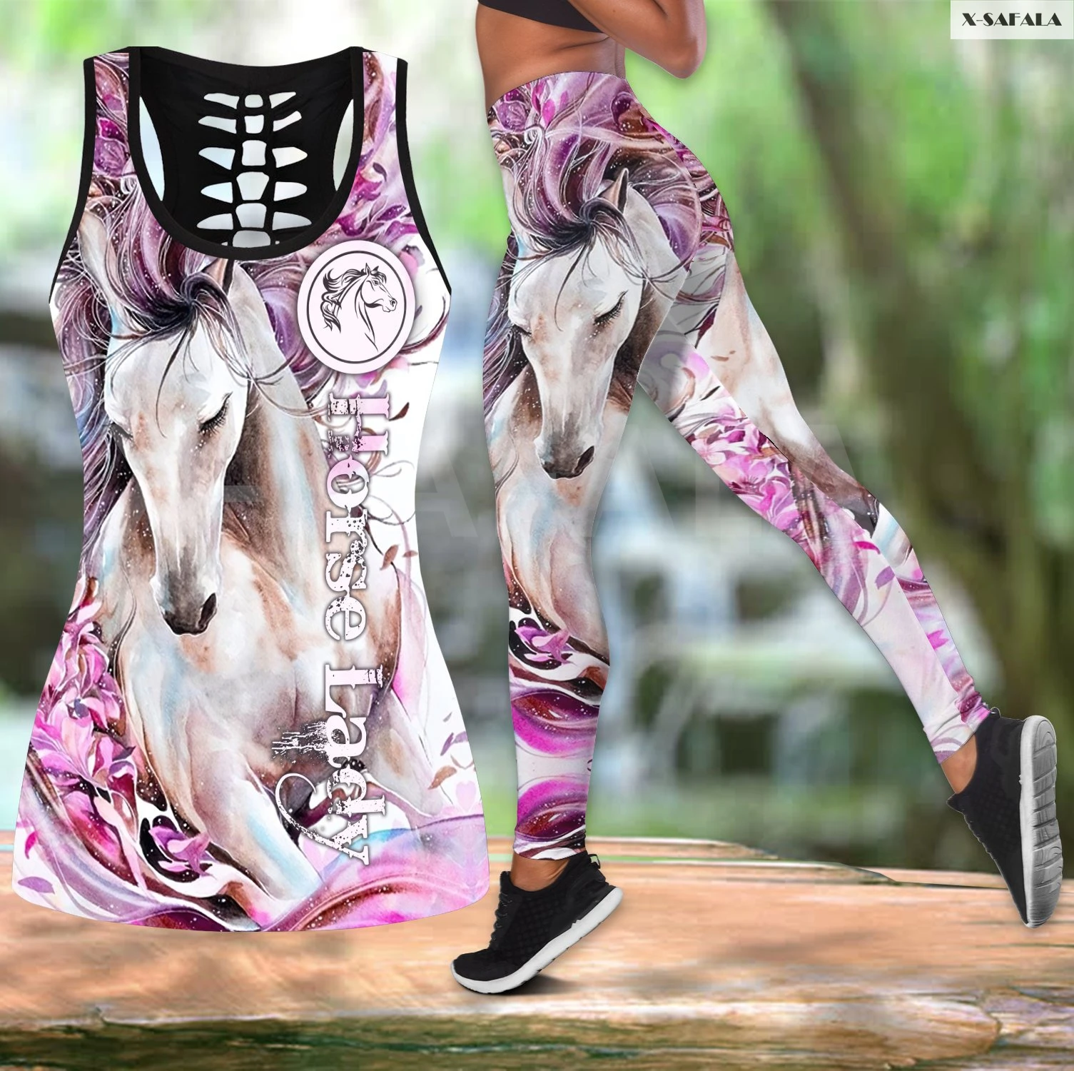 Love Horse 3D Printed Women Two Piece Yoga Set Vest Hollow Combo Tank Top Legging Waist Sport Fitness Quick Dry E23
Love Horse 3D Printed Women Two Piece Yoga Set Vest Hollow Combo Tank Top Legging Waist Sport Fitness Quick Dry E23