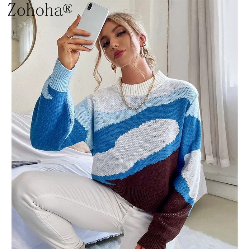 Женский свободный пуловер Zohoha, Базовый теплый свитер с рисунком ромбиками, мягкий вязаный свитер с круглым вырезом, 2021
Женский свободный пуловер Zohoha, Базовый теплый свитер с рисунком ромбиками, мягкий вязаный свитер с круглым вырезом, 2021