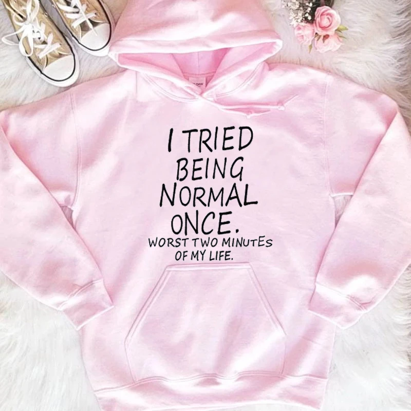 I tried being normal once hooodies slogan women fashion pure casual funny pullovers grunge tumblr hipster gothic art tops- L214
I tried being normal once hooodies slogan women fashion pure casual funny pullovers grunge tumblr hipster gothic art tops- L214