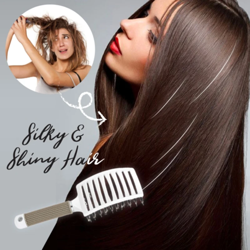 Detangling Nylon Bristle Brush Detangle Hairbrush Women Hair Scalp Massage Comb Brush A7 A7
Detangling Nylon Bristle Brush Detangle Hairbrush Women Hair Scalp Massage Comb Brush A7 A7
