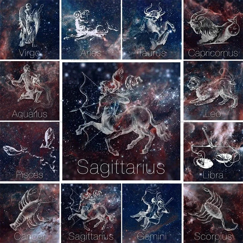 Full Square Round Drill Zodiac Diamond Painting 12 Constellation Starry Sky Animal Embroidery Fantasy Diy Mosaic Home Room Decor
Full Square Round Drill Zodiac Diamond Painting 12 Constellation Starry Sky Animal Embroidery Fantasy Diy Mosaic Home Room Decor