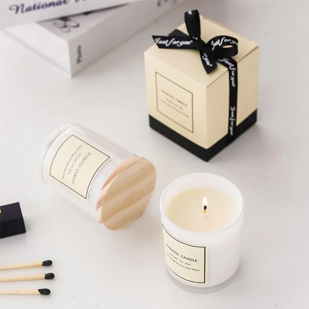 Ribbon Gift Box Soy Wax Aromatherapy Scented Candle Glass Jars Valentine's Day Gift Women Romantic Home Living Room Decoration
Ribbon Gift Box Soy Wax Aromatherapy Scented Candle Glass Jars Valentine's Day Gift Women Romantic Home Living Room Decoration