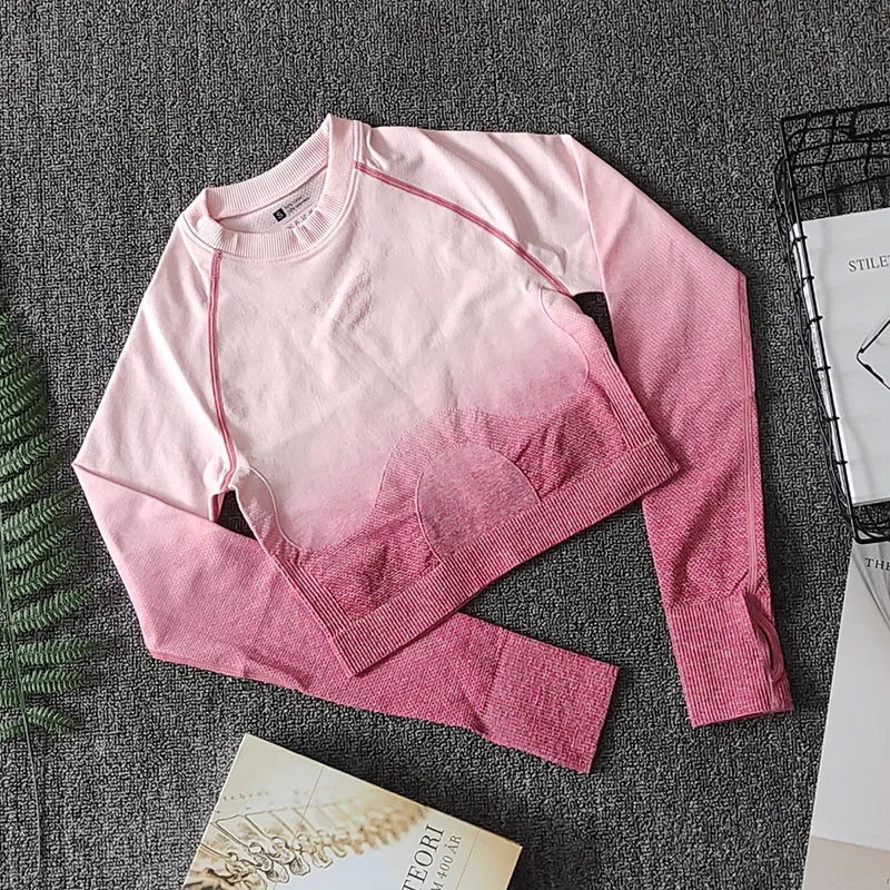 ANHFKZLEE Seamless Sports Yoga Shirts Long Sleeve Crop Top Sport T-Shirts For Women Fitness Gym Running Workout Tops Sportswear
ANHFKZLEE Seamless Sports Yoga Shirts Long Sleeve Crop Top Sport T-Shirts For Women Fitness Gym Running Workout Tops Sportswear