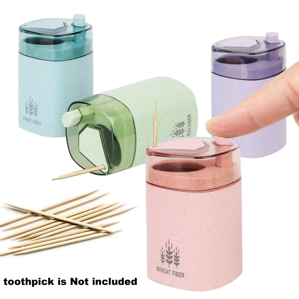Wheat Fiber Toothpick Storage Container Automatic Dust-proof Toothpick Dispense Holder Box Tableware
Wheat Fiber Toothpick Storage Container Automatic Dust-proof Toothpick Dispense Holder Box Tableware