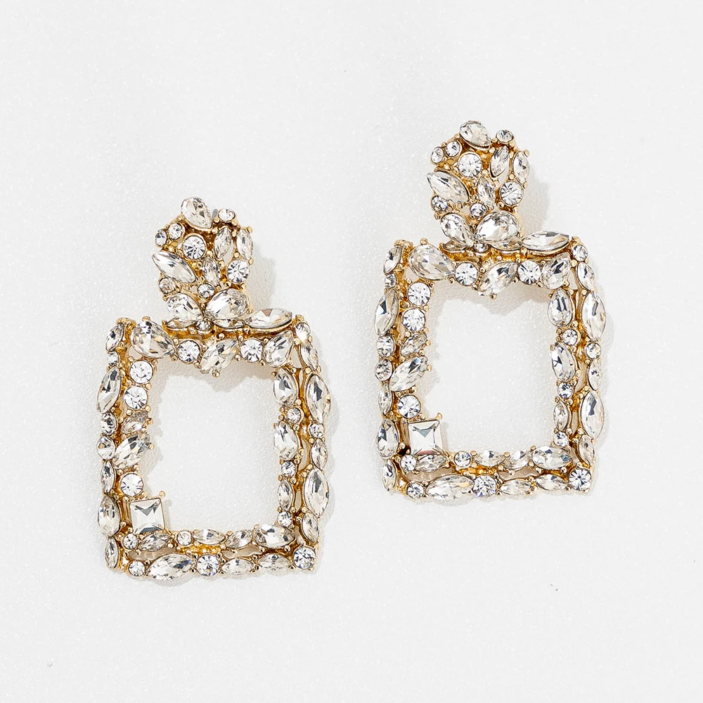 New Arrival Zinc Alloy gold plated woman jewelry& with paved stone square shape ladies earrings jewelry
New Arrival Zinc Alloy gold plated woman jewelry& with paved stone square shape ladies earrings jewelry
