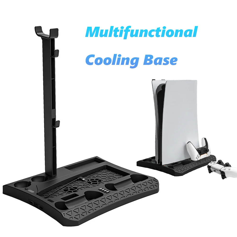 Multi-functional ABS Metal Host Cooling Base Dual Handle Charger VR Charging for PS5 Game Console with Headset Storage Rack
Multi-functional ABS Metal Host Cooling Base Dual Handle Charger VR Charging for PS5 Game Console with Headset Storage Rack