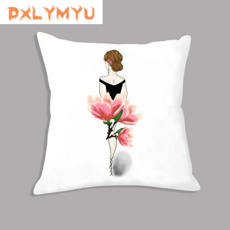 Nordic Style watercolor Flower Girl Print Cushion Soft Decorative Cushion Throw Pillow for Sofa Home Decor
Nordic Style watercolor Flower Girl Print Cushion Soft Decorative Cushion Throw Pillow for Sofa Home Decor