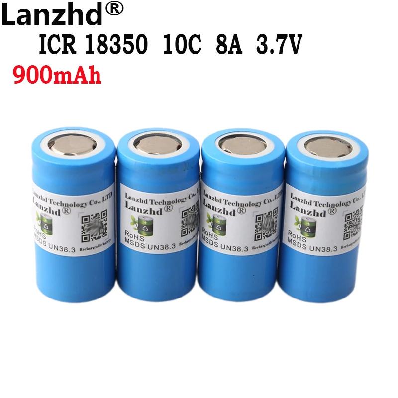 10-100pcs 18350 Cells Rechargeable Batteries 3.7V Li ion 900mAh 10C battery power cylindrical For Power tools
10-100pcs 18350 Cells Rechargeable Batteries 3.7V Li ion 900mAh 10C battery power cylindrical For Power tools