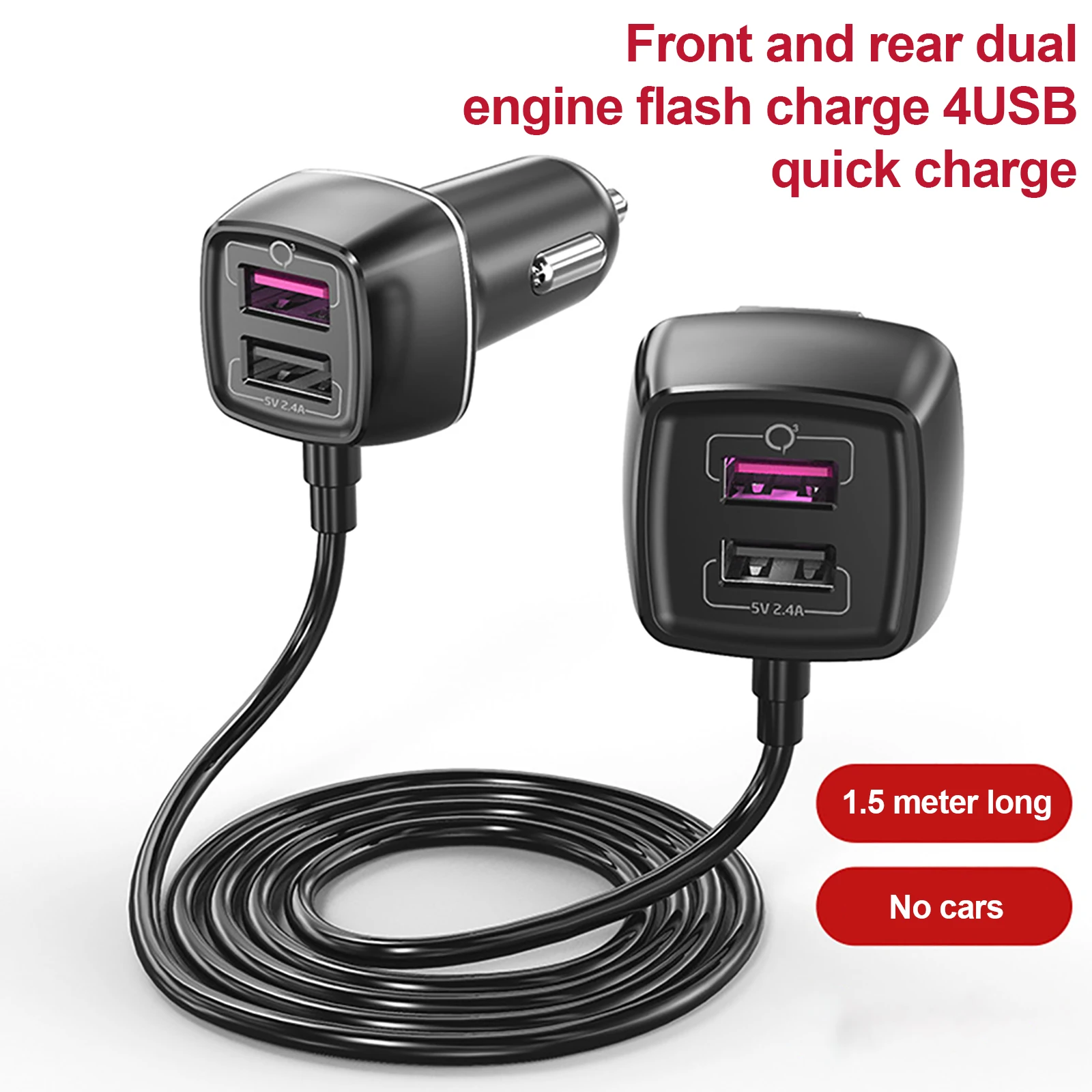 TiOODRE Car Charger QC3.0 Four USB Interfaces Compact Practical Car Charging Device For 12-24v Vehicle Car MPV SUV Truck
TiOODRE Car Charger QC3.0 Four USB Interfaces Compact Practical Car Charging Device For 12-24v Vehicle Car MPV SUV Truck