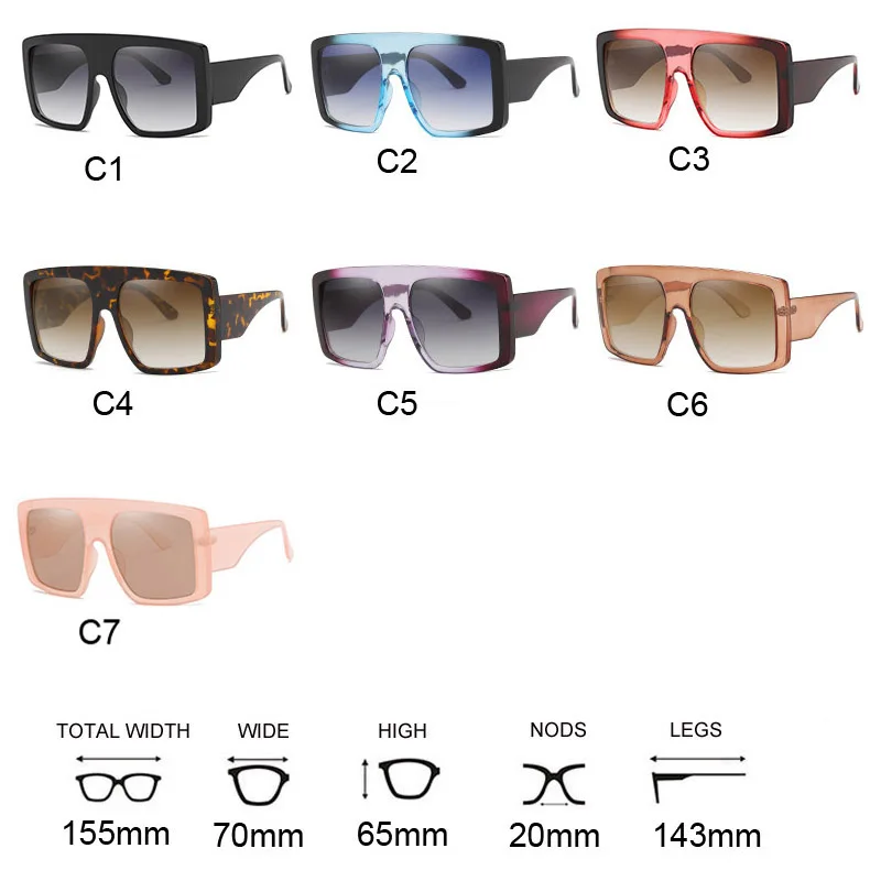 2021 Newest Design Big Frame Oversized Sunglasses Women Luxury Brand Large Flat Top Sun Glasses Trendy Square Gradient Shades
2021 Newest Design Big Frame Oversized Sunglasses Women Luxury Brand Large Flat Top Sun Glasses Trendy Square Gradient Shades
