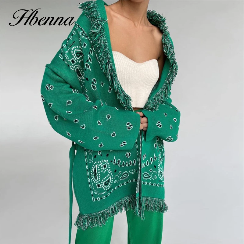 Hbenna Autumn Winter Tassel V Neck Loose Cardigan Knitted Women Green Y2k Fashion Oversized With Belt Long Sleeve Casual Sweater
Hbenna Autumn Winter Tassel V Neck Loose Cardigan Knitted Women Green Y2k Fashion Oversized With Belt Long Sleeve Casual Sweater