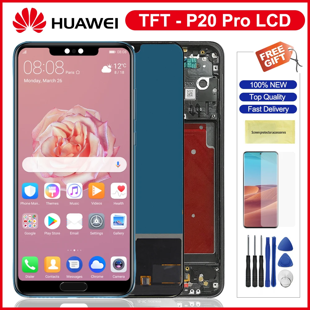 6.1'' TFT Display For Huawei P20 Pro LCD Display Touch Screen Digitizer Assesmbly For Huawei P20Pro CLT-L29C CLT-L29 CLT-L09C
6.1'' TFT Display For Huawei P20 Pro LCD Display Touch Screen Digitizer Assesmbly For Huawei P20Pro CLT-L29C CLT-L29 CLT-L09C