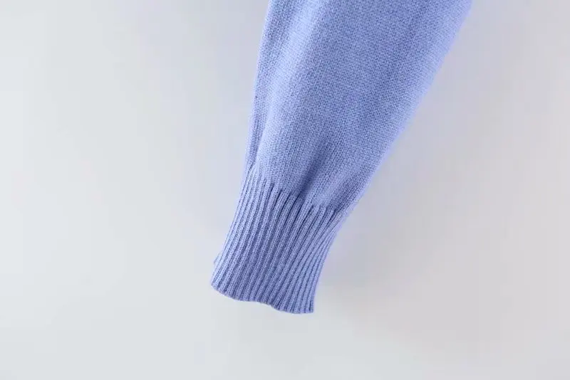 Spring Autumn Geometric Patterns Blue Cropped Cardigan Women College Style Ladies V-neck Sweater Cardigan Coat
Spring Autumn Geometric Patterns Blue Cropped Cardigan Women College Style Ladies V-neck Sweater Cardigan Coat