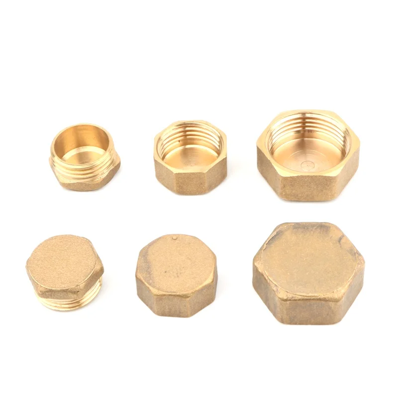 1 шт. латунный 1/2 "3/4" резьбовой соединитель медная Шестигранная Головка