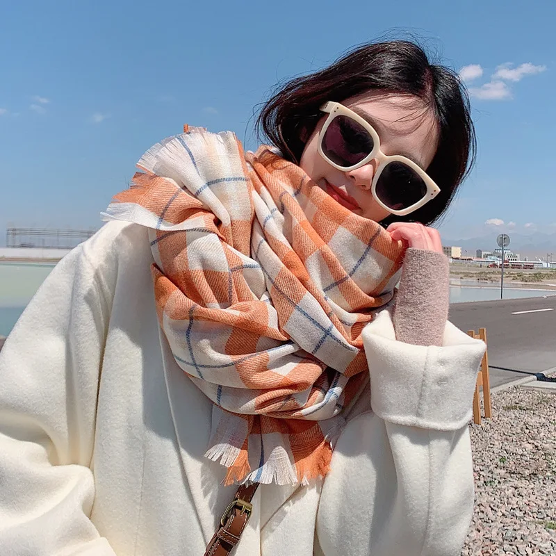 Stubble Han Edition Fashion Tide Thickening Tassel Plaid Scarves Female Winter Warm Students Long Shawl Collar Women Scarf
Stubble Han Edition Fashion Tide Thickening Tassel Plaid Scarves Female Winter Warm Students Long Shawl Collar Women Scarf