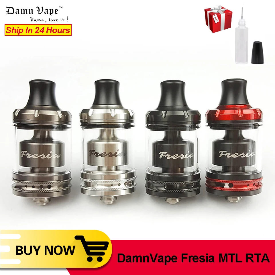 Электронная сигарета DamnVape Fresia MTL RTA 22 мм бак 2 мл/3 5 мл трубка распылителя в трубке