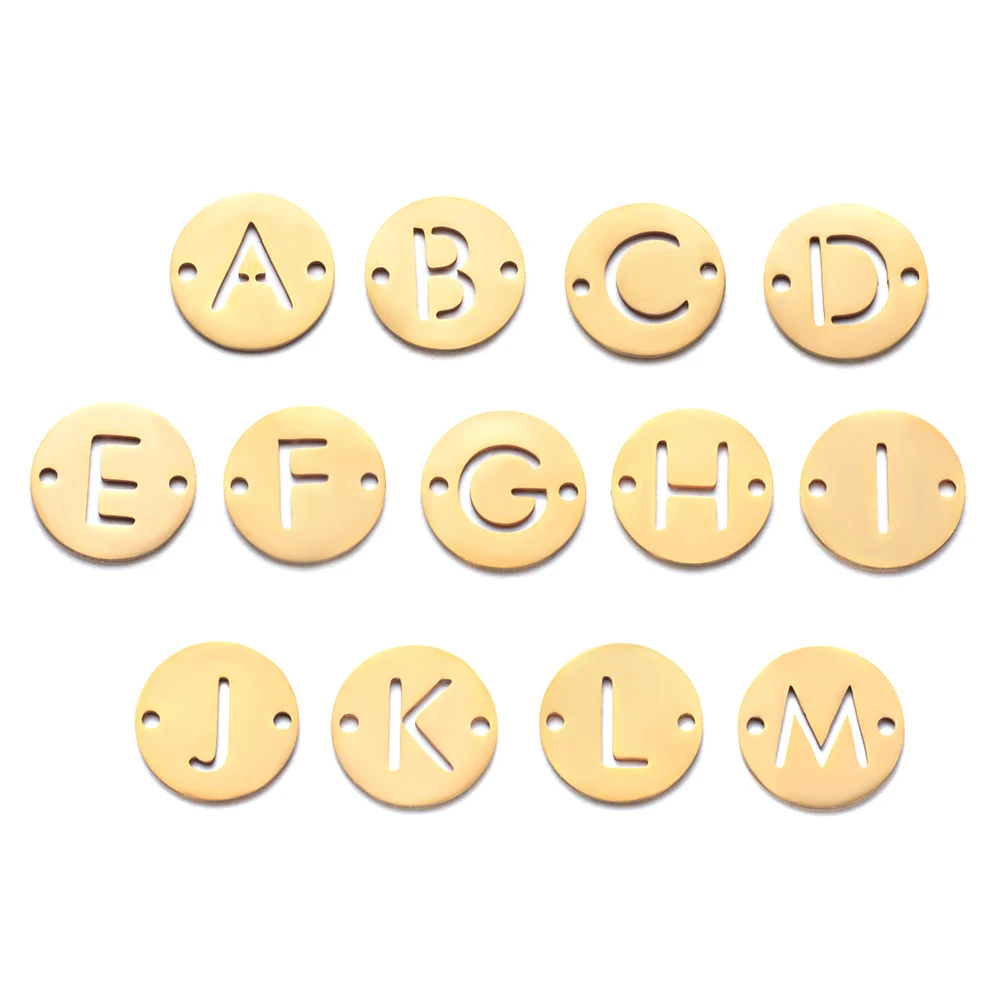 10Pcs/lot 26 Letters From A to Z Stainless Steel DIY Pendant 12mm Diameter Initials Connector Charm Fashion Jewelry Accessories
10Pcs/lot 26 Letters From A to Z Stainless Steel DIY Pendant 12mm Diameter Initials Connector Charm Fashion Jewelry Accessories
