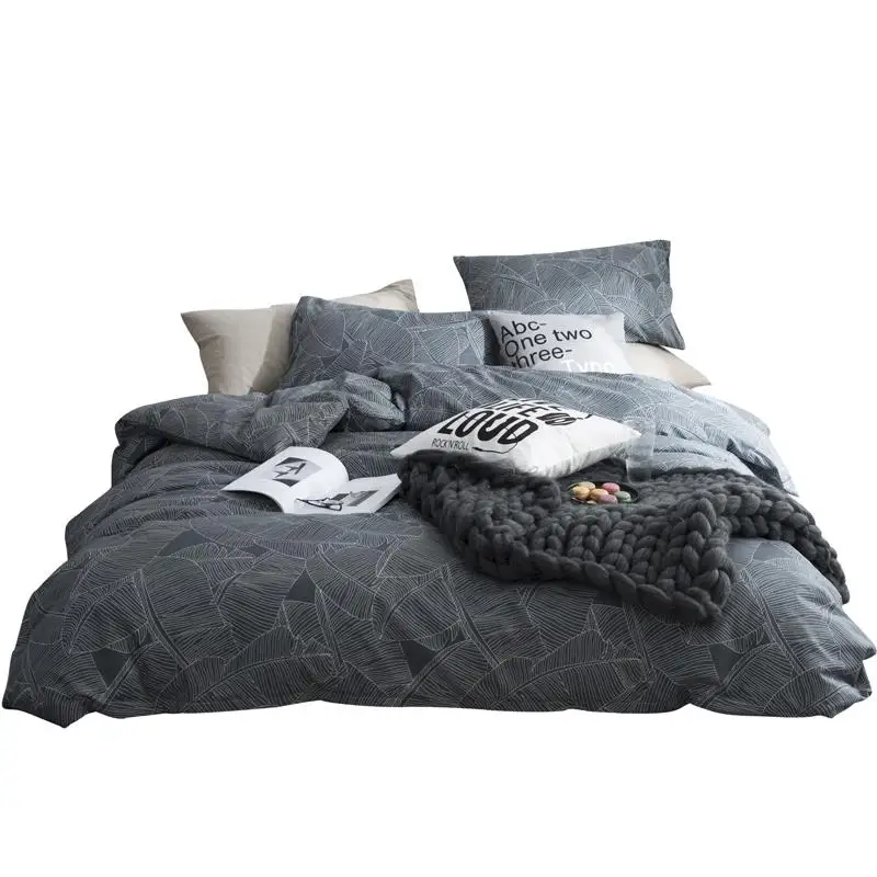 50 simple 100% cotton The letter printing cover pillowcase 3pcs black and white bedding set
50 simple 100% cotton The letter printing cover pillowcase 3pcs black and white bedding set
