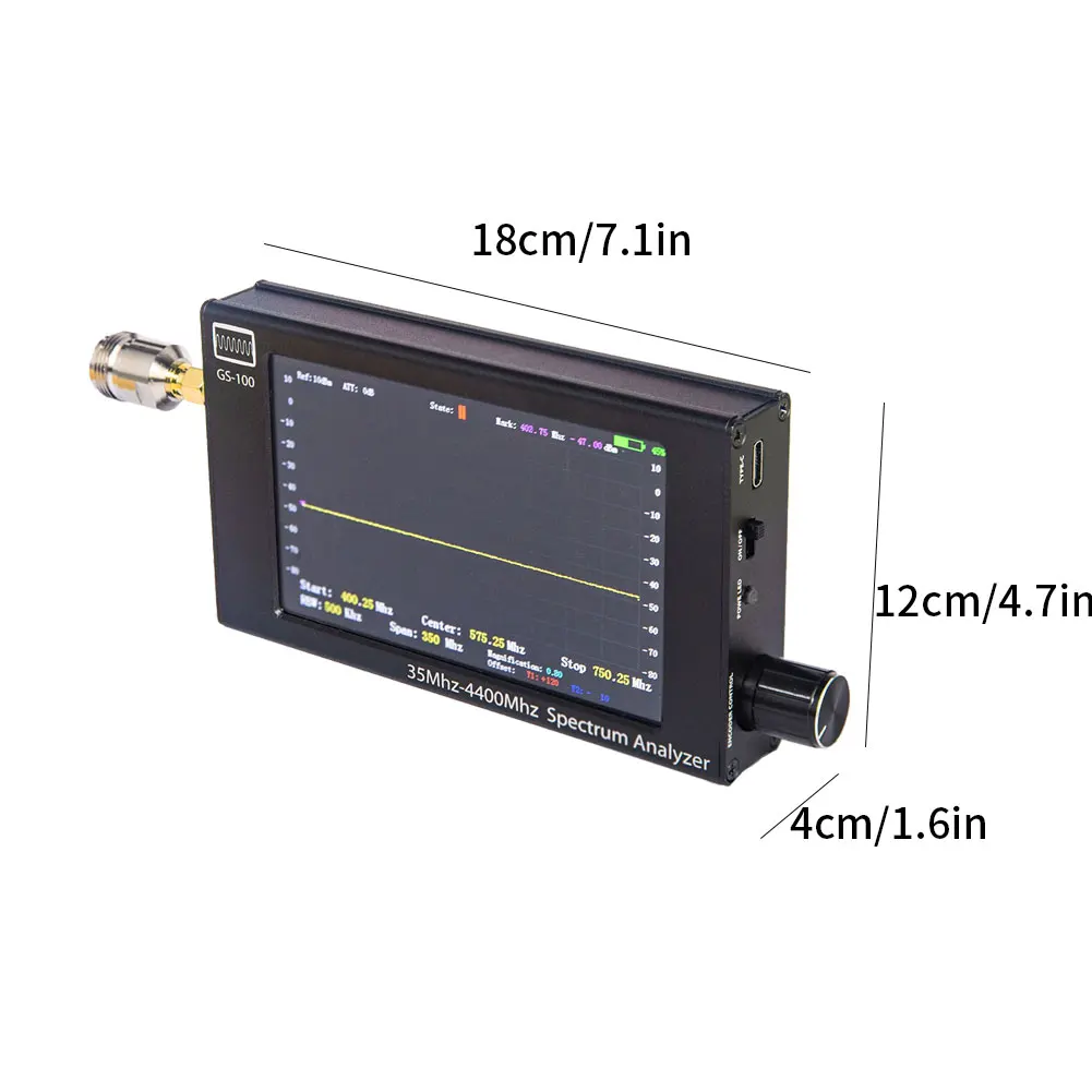 35M-4400MHZ High-Precision Accuracy Specturm Analyzer Professional LCD Color Display Screen Handheld Spectrum Analyzer New
35M-4400MHZ High-Precision Accuracy Specturm Analyzer Professional LCD Color Display Screen Handheld Spectrum Analyzer New