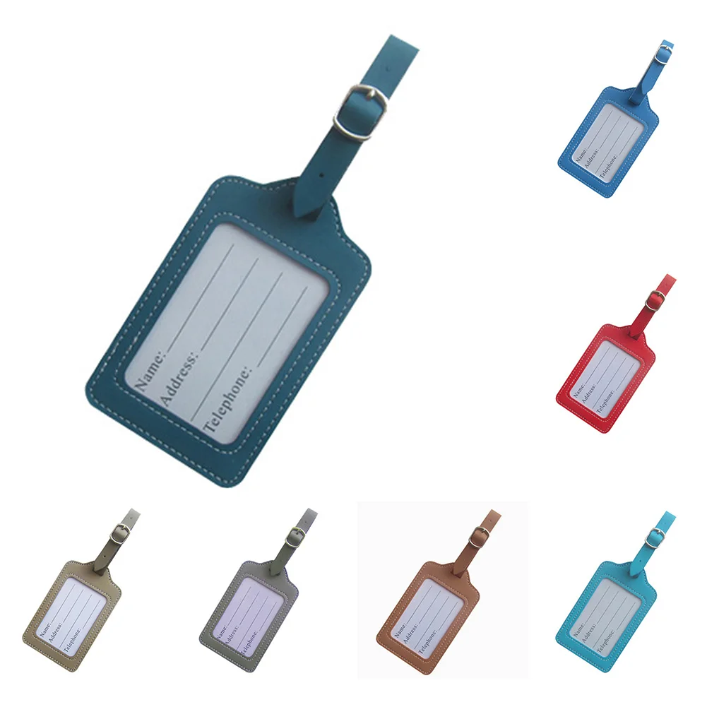 PU Leather Straps Baggage Identifier Letter Address Portable Label Travel Suitcase Checked Boarding ID Holder Luggage Tag
PU Leather Straps Baggage Identifier Letter Address Portable Label Travel Suitcase Checked Boarding ID Holder Luggage Tag