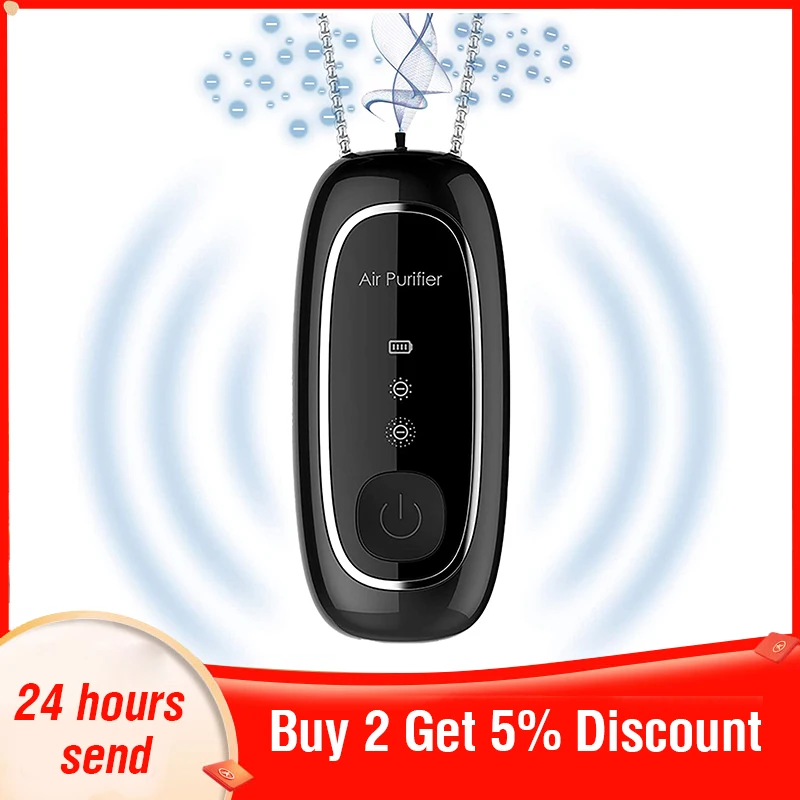 Ionic Air Purifier Necklace 120 Million Negative Ion Generator Portable Air Purifier Wearable Air Purifier Personal Air Purifier
Ionic Air Purifier Necklace 120 Million Negative Ion Generator Portable Air Purifier Wearable Air Purifier Personal Air Purifier