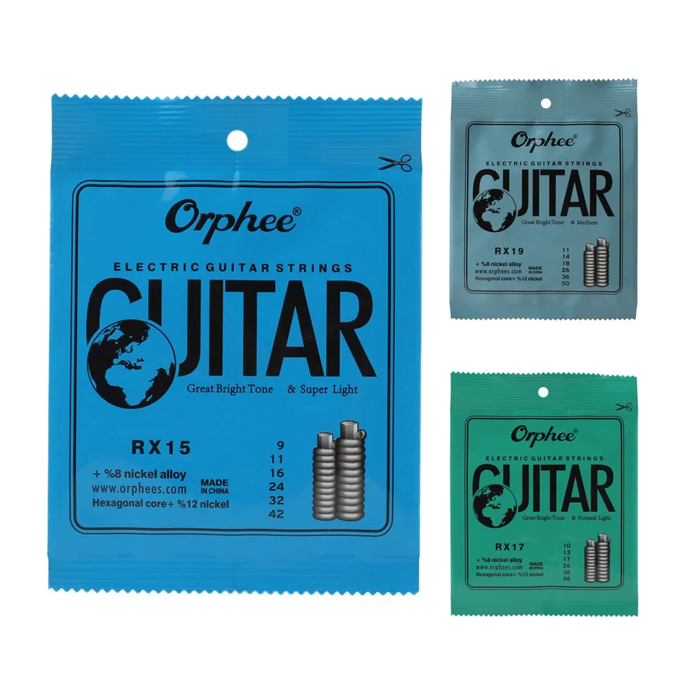 Orphee 6pcs/set Electric Guitar String Set Nickel Alloy String Super Light Tension &Great bright tone
Orphee 6pcs/set Electric Guitar String Set Nickel Alloy String Super Light Tension &Great bright tone
