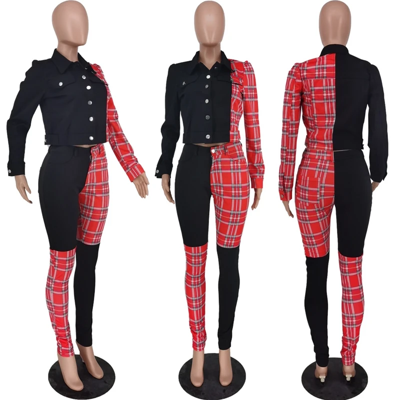 ZOOEFFBB Trendy Plaid Patchwork Two Piece Outfits for Women Long Sleeve Button Coat and Pencil Pants Lounge Wear Matching Sets
ZOOEFFBB Trendy Plaid Patchwork Two Piece Outfits for Women Long Sleeve Button Coat and Pencil Pants Lounge Wear Matching Sets