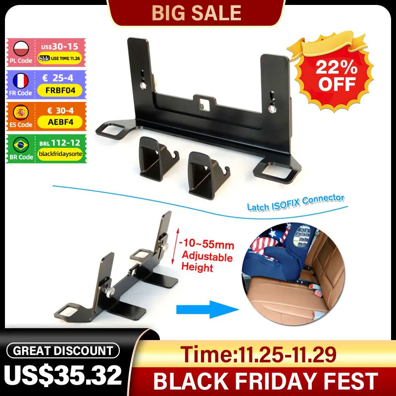 1pc Universal Steel Latch ISOFIX Belt Connector Car Seat Interfaces Guide Bracket For Child Safety Seat For SUV & Hatchback
1pc Universal Steel Latch ISOFIX Belt Connector Car Seat Interfaces Guide Bracket For Child Safety Seat For SUV & Hatchback