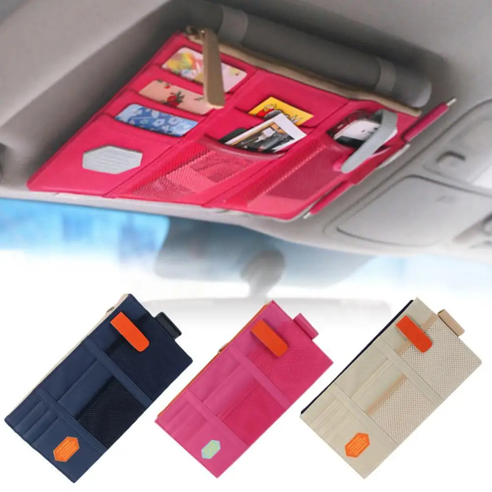 Car Interior Suns Visor Organizer Pocket Card Pen Phone Holder Storage Mesh Bag Auto Sunshade Storage Bag Tidying Accessories
Car Interior Suns Visor Organizer Pocket Card Pen Phone Holder Storage Mesh Bag Auto Sunshade Storage Bag Tidying Accessories