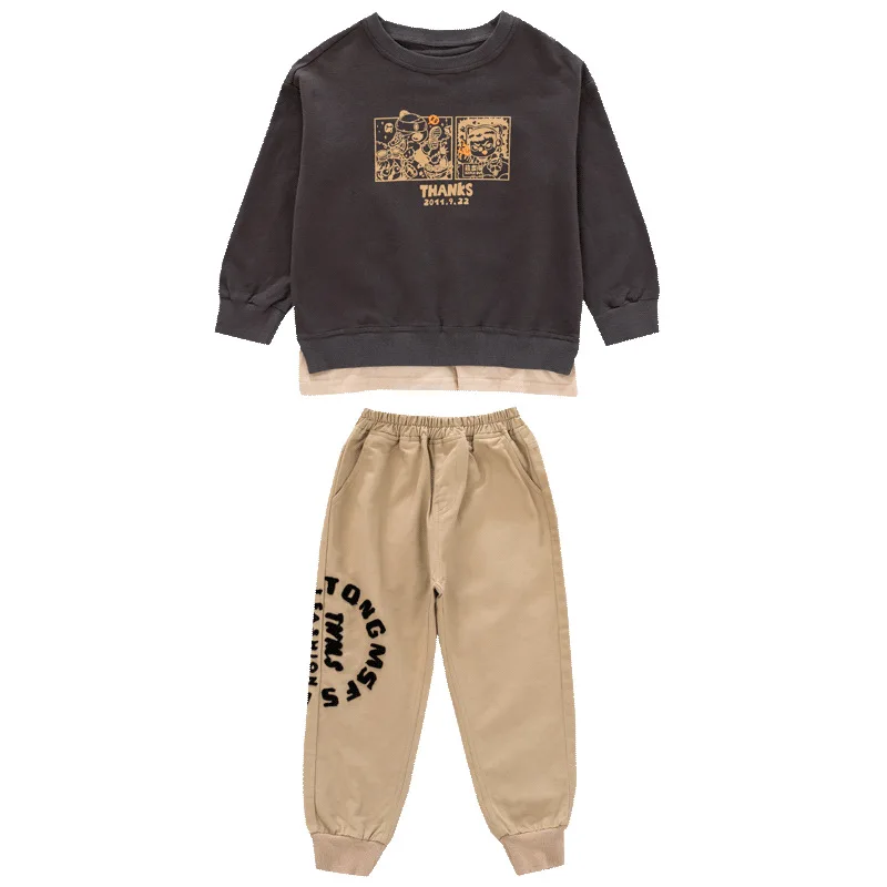 New2020 Boy's Autumn Two Pieces Set Children's Cartoon Print Top And Towel Embroidery Pants Set Fashion Boy's Set Wear 110-160cm
New2020 Boy's Autumn Two Pieces Set Children's Cartoon Print Top And Towel Embroidery Pants Set Fashion Boy's Set Wear 110-160cm