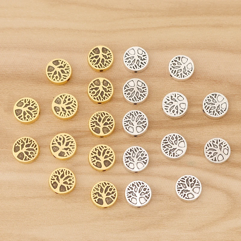 50 Pieces Tibetan Silver/Gold Color Life Tree Spacer Beads Charms for DIY Bracelet Jewellery Making Accessories 9mm
50 Pieces Tibetan Silver/Gold Color Life Tree Spacer Beads Charms for DIY Bracelet Jewellery Making Accessories 9mm