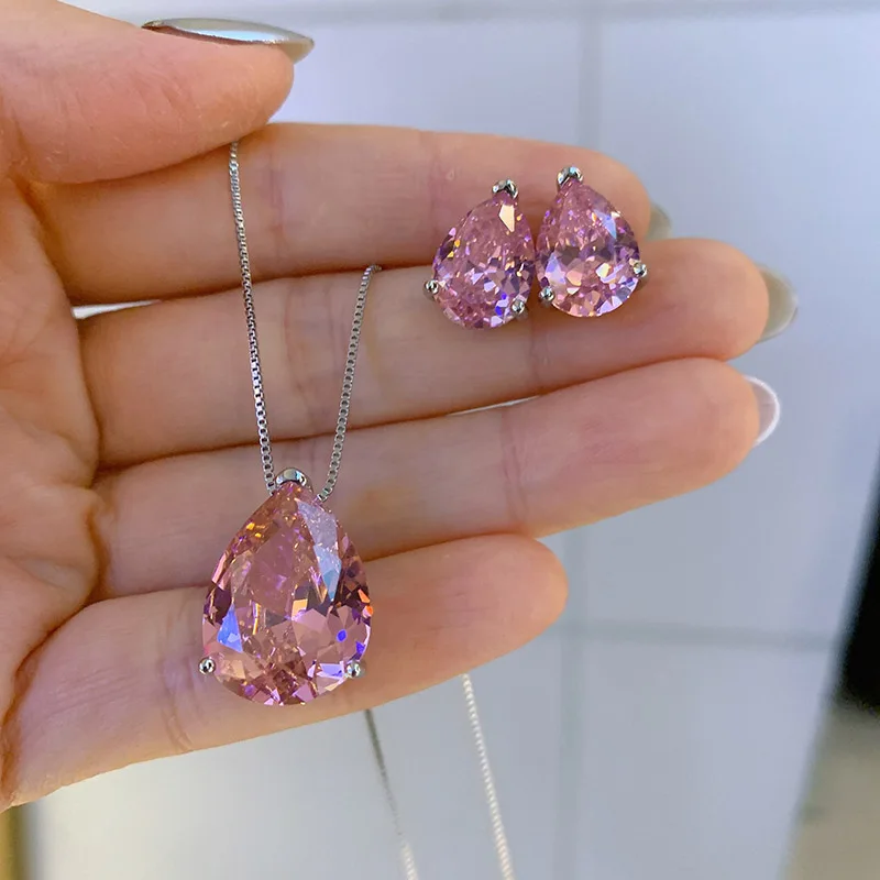 Funmode Hot Simple Design Tear Drop Pink Yellow Earring Necklace For Women Party Jewelry Sets Accessories Wholesale FS268
Funmode Hot Simple Design Tear Drop Pink Yellow Earring Necklace For Women Party Jewelry Sets Accessories Wholesale FS268