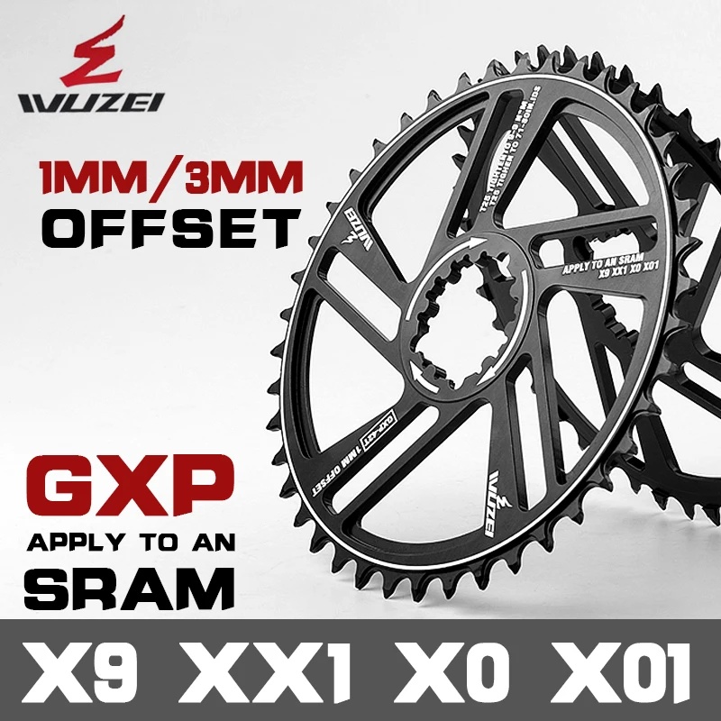 WUZEI-GXP1mm / 3mm gear offset, 30/32/34/36/38/40/42T, suitable for mountain bike 8/9/10/11/12 speed, suitable for SRAM X9 XX1X0
WUZEI-GXP1mm / 3mm gear offset, 30/32/34/36/38/40/42T, suitable for mountain bike 8/9/10/11/12 speed, suitable for SRAM X9 XX1X0