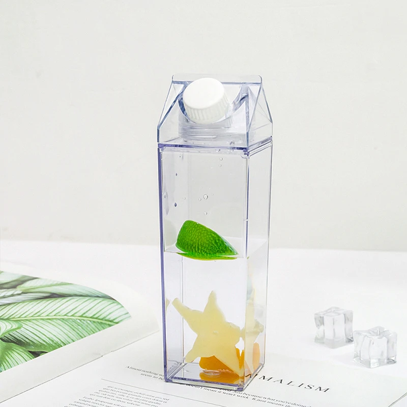 500ml Water-Bottle Milk Carton Water Bottle Clear Transparent Safe Drinkware Outdoor Climbing Tour Camping Milk Water Bottles 
500ml Water-Bottle Milk Carton Water Bottle Clear Transparent Safe Drinkware Outdoor Climbing Tour Camping Milk Water Bottles