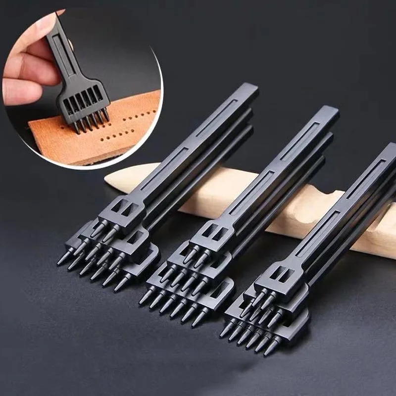 2/4/6 Hole DIY Leather Round Row Punching Tool Alloy Steel 4/5/6mm Spacing Hole Punches Lacing Stitching Hand Sewing Thread Tool
2/4/6 Hole DIY Leather Round Row Punching Tool Alloy Steel 4/5/6mm Spacing Hole Punches Lacing Stitching Hand Sewing Thread Tool