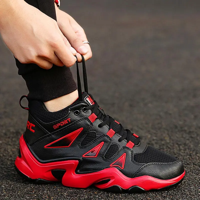 Plus Size High Top Rubber Hard-wearing Sport Shoes Male Running Shoes Women Sports Shoes for Men Sneakers Black Red Gym GMA-0775
Plus Size High Top Rubber Hard-wearing Sport Shoes Male Running Shoes Women Sports Shoes for Men Sneakers Black Red Gym GMA-0775