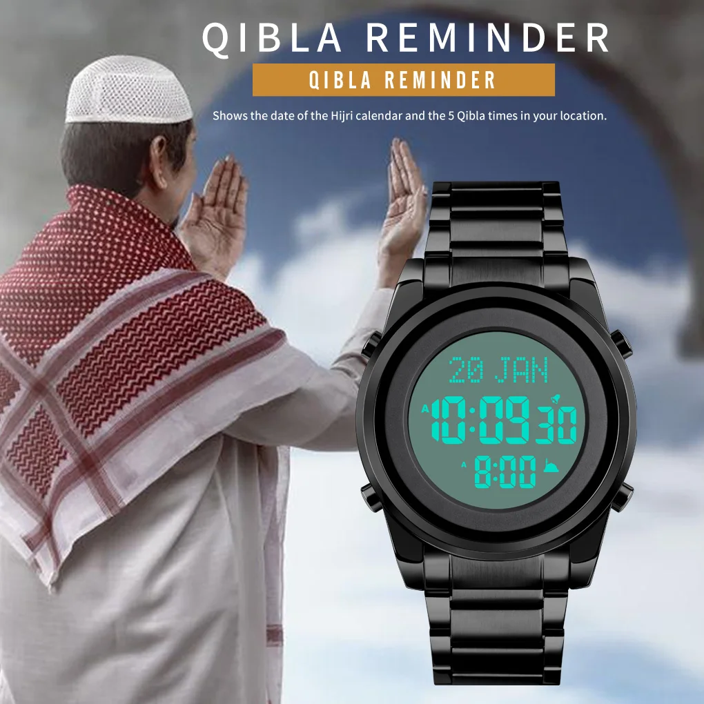 SKMEI 1734 Round Men Digital Watch Qibla Time Reminder Classic Golden Religious Month Women Gift Clock Prayer Relogio Masculino
SKMEI 1734 Round Men Digital Watch Qibla Time Reminder Classic Golden Religious Month Women Gift Clock Prayer Relogio Masculino