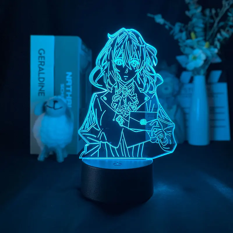 3D Lamp Japanese Anime Violet Evergarden Projection Lamp 3D Night Light Alarm Clock Base Unique Light Delineascope Bright Base
3D Lamp Japanese Anime Violet Evergarden Projection Lamp 3D Night Light Alarm Clock Base Unique Light Delineascope Bright Base