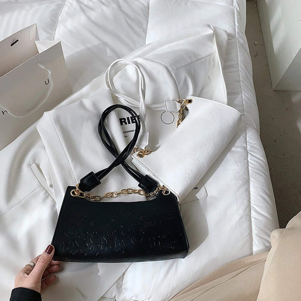 New Fashion Cartoon Embossing Women Vintage PU Leather Underarm Shoulder Bags Casual Solid Color Ladies Chain Shoulder Handbags
New Fashion Cartoon Embossing Women Vintage PU Leather Underarm Shoulder Bags Casual Solid Color Ladies Chain Shoulder Handbags