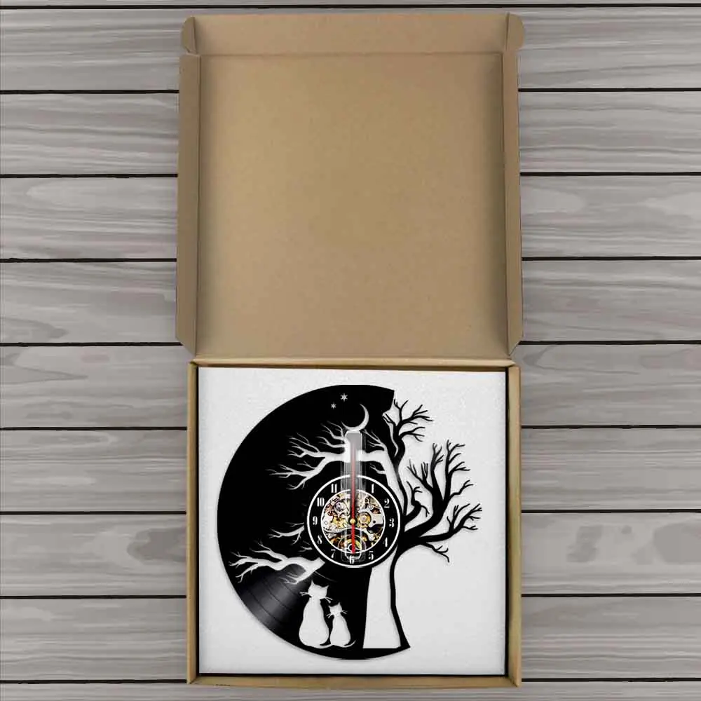 Cat Artwork Wall Art Decor Clock Cat In Love Under A Tree Life Vinyl Record Cat Wall Clock Modern Cat 3D Wall Watch Clock
Cat Artwork Wall Art Decor Clock Cat In Love Under A Tree Life Vinyl Record Cat Wall Clock Modern Cat 3D Wall Watch Clock