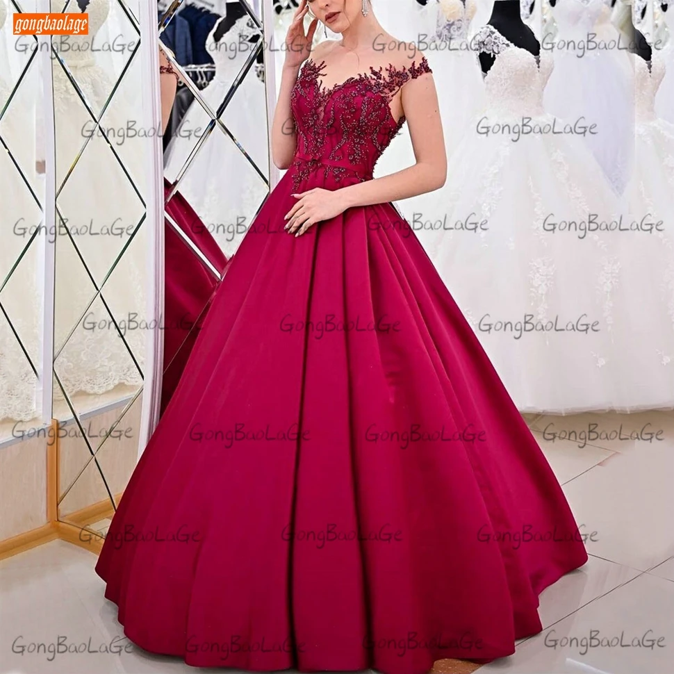 Fashion Burgundy Evening Gowns Appliqus Beaded Satin A Line Women Party Dresses Long Customized 2020 Vestidos De Fiesta De Noche
Fashion Burgundy Evening Gowns Appliqus Beaded Satin A Line Women Party Dresses Long Customized 2020 Vestidos De Fiesta De Noche