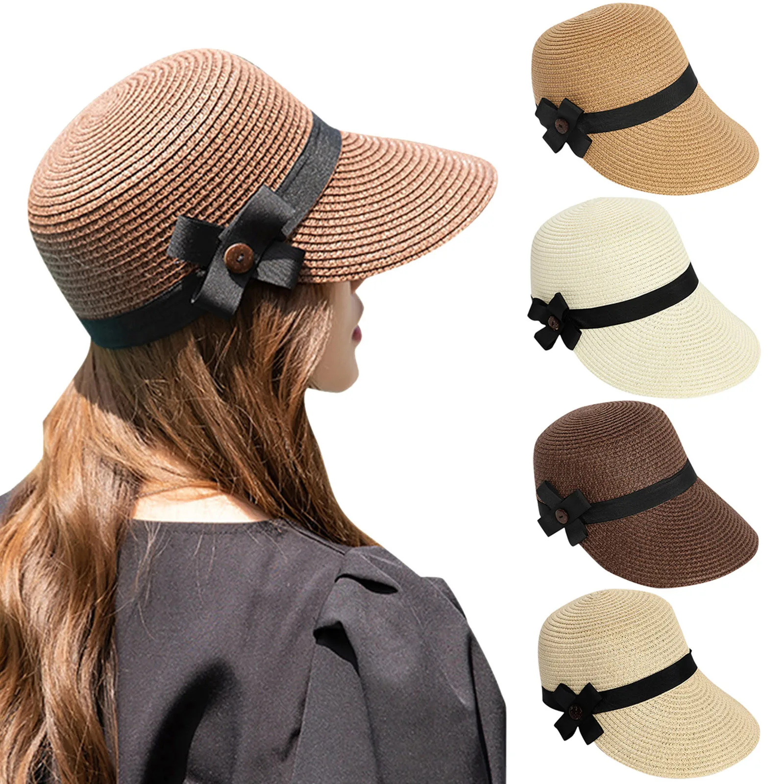 Summer Hat Empty Top Sun Visor Ladies Hats For Women Outdoor Sunhat Beach Hat Female Wide Brim Adjust Sunshade Folding Cap #g
Summer Hat Empty Top Sun Visor Ladies Hats For Women Outdoor Sunhat Beach Hat Female Wide Brim Adjust Sunshade Folding Cap #g