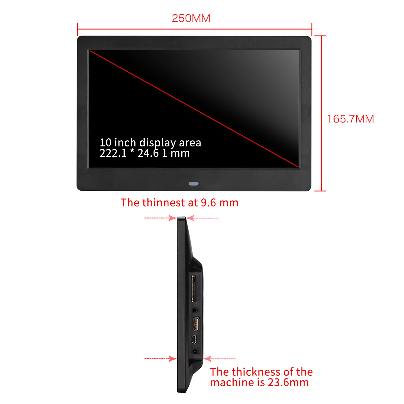 10 inch Screen LED Backlight HD 1024*600 Digital Photo Frame Electronic Album Picture Music Movie Full Function Good Gift
10 inch Screen LED Backlight HD 1024*600 Digital Photo Frame Electronic Album Picture Music Movie Full Function Good Gift