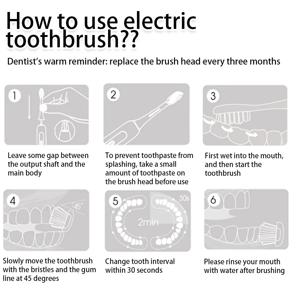 Ultrasonic Electric Toothbrush USB Rechargeable for Men Women with 2 Replacement Brush Head 2 Min Timer Adult Tooth Brush Set
Ultrasonic Electric Toothbrush USB Rechargeable for Men Women with 2 Replacement Brush Head 2 Min Timer Adult Tooth Brush Set